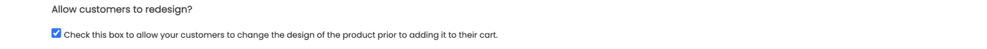 text suggesting to allow customers to design